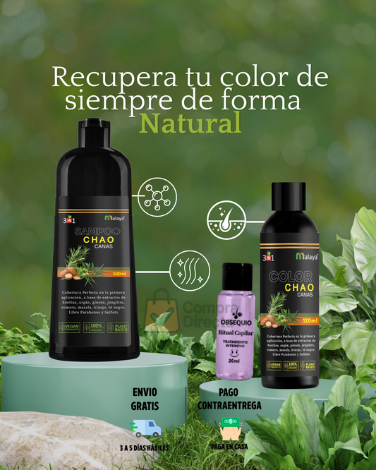 Kit 3 en 1 para un cabello sin canas
